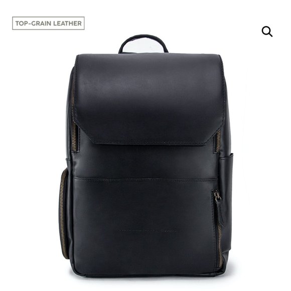 Black Leather Backpack - Atlas Supply Co. - Picture 9 of 10